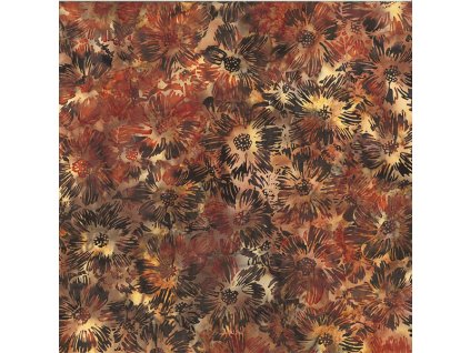 Hoffman 3370-308 bali batika hnědá bavlněná látka patchwork
