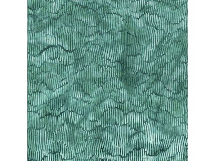 Hoffman 3370-710 bali batika zelená bavlněná látka patchwork