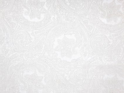 US 999-672 Paisley bílá na bílé bavlněná látka patchwork
