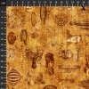 Stof 6202-252 Steampunk adventures vícebarevná bavlněná látka patchwork