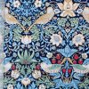 William Morris Kelmscott ptáci modrá vícebarevná bavlněná látka patchwork