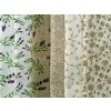 Česká 999-314 levandule větší na bílé bavlněná látka patchwork