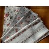 Stof 999-425 Sofie Roses květinová šedá bavlněná látka patchwork