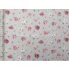 Stof 999-425 Sofie Roses květinová šedá bavlněná látka patchwork