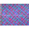 Kaffe Fassett Mad Plaid švestková květovaná vícebarevná bavlněná látka patchwork