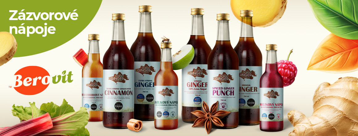 Nealkoholicé zázvorové nápoje Dorset Ginger z webu www.berovit.cz