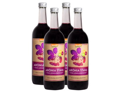 100 % BIO šťava z arónie vom Langlebenhof, Demeter, 4x 750 ml