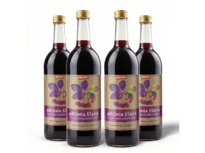 100 % BIO šťava z arónie vom Langlebenhof, Demeter, 4x 750 ml