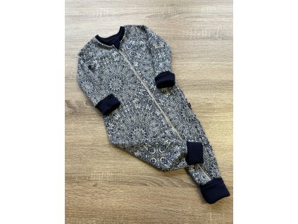 Detský Merino overal rastúci OLAF /mandala/