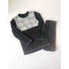 Detský rastúci merino termoset  SNEŽKA  /navy blue/