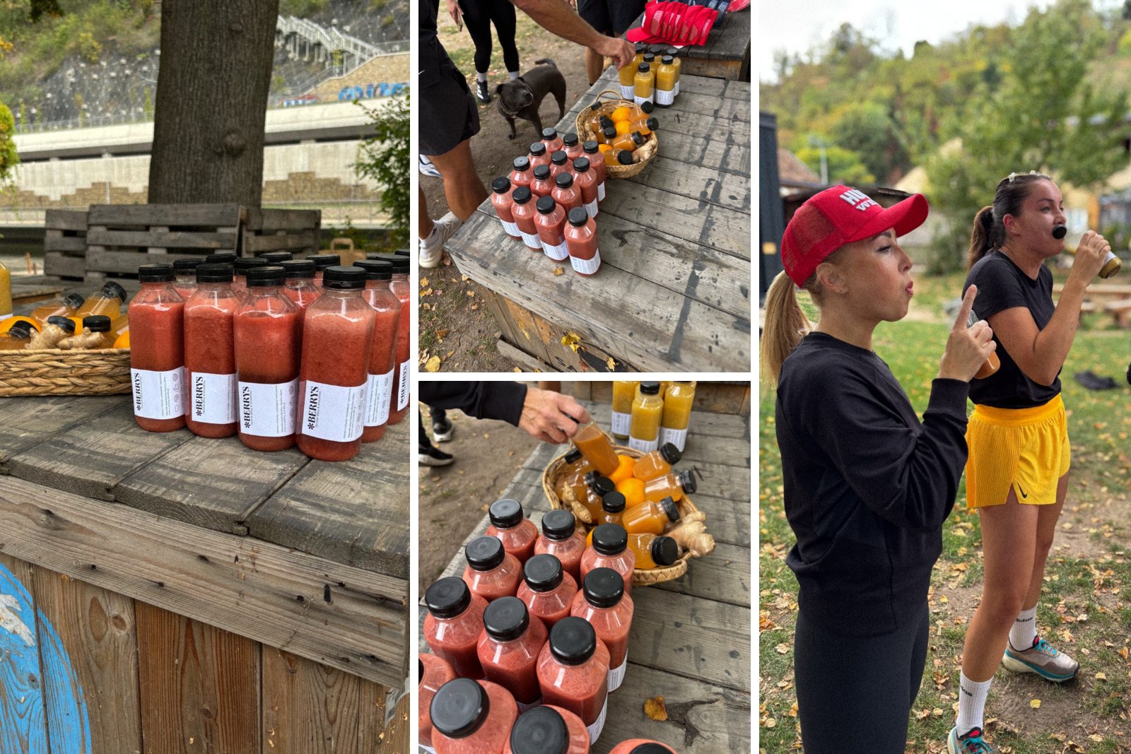 Šťávy, smoothies a zázvorové shoty Berrys pro běžce charitativního běhu