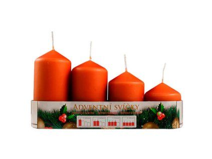 Adventné sviečky - postupné – oranžová