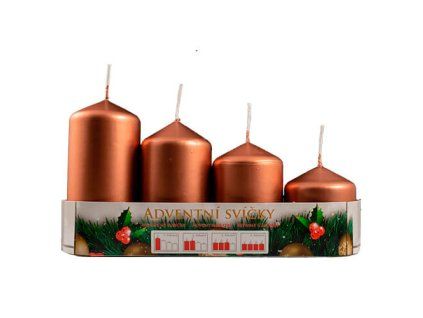 Adventné sviečky - postupné 4ks/105/95/75/65/50 mm