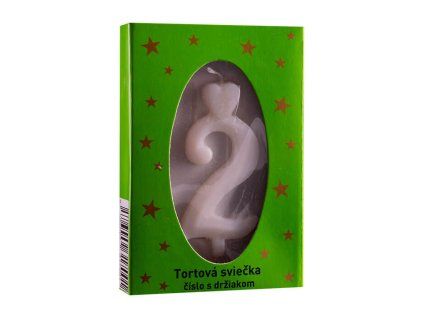 Tortová sviečka - číslo s držiakom 2 – Tortové