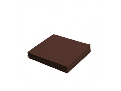 Ubrousky 33 x 33 cm, 2-vrstvé hnědé, 50 ks