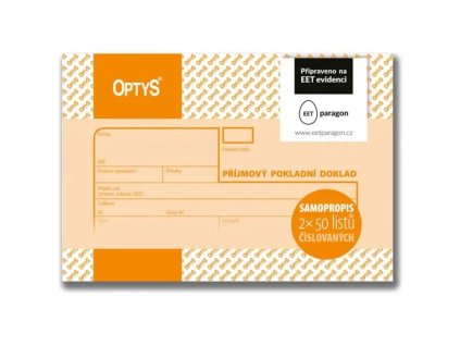 prijmovy pokladni doklad optys cislovany original