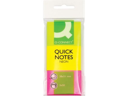 Bloček lepená kostka, neonový,  38 x 51 mm, 3 ks