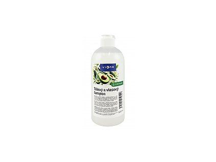 Šampon na vlasy a tělo (avokádo), 500 ml, Vione