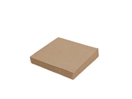 ubrousky 33x33cm 2 vrstve prirodni hnede250ks 86910