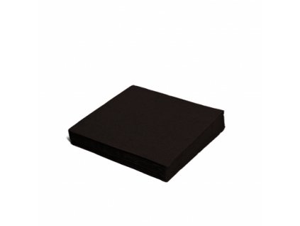 ubrousky 24x24cm cerny 2vrstv koktejlove