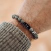 Pánský náramek z šedého jaspisu