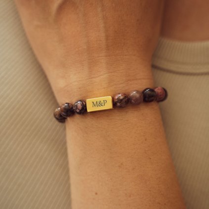 Dámsky náramok s textom Beads rodonit darcek pre manzelku