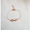 Dámsky náramok Nekonečno – Ružovo zlatá s vlastným gravírovaním 3