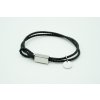 pansky kozeny naramok s textom leather cierny stri detail