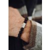 pansky naramok z mineralov s gravirovanim beads lavovy kamen