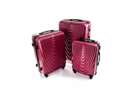 Cestovní kufr RGL 663 červený - Set 3v1