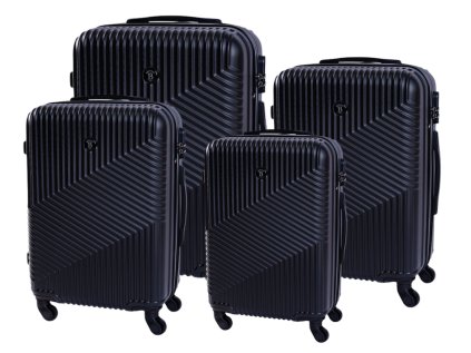 Cestovní kufr BERTOO Milano - černý set 4v1