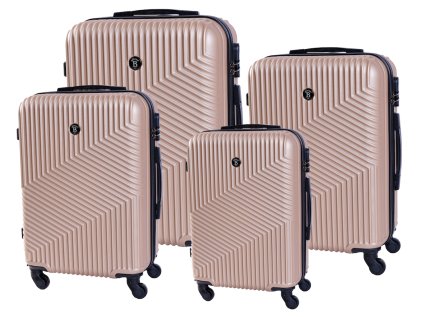 Cestovní kufr BERTOO Milano - champagne set 4v1
