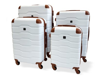 Cestovní kufr BERTOO Firenze - bílý set 4v1