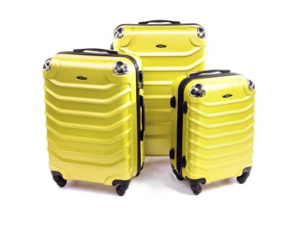 Cestovní kufr RGL 730 žlutý - Set 3v1