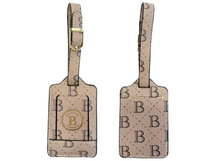 Bertoo jmenovka na zavazadlo Torino beige-PU