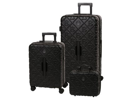 Cestovní kufr BERTOO Livorno - black/dark grey set 3v1