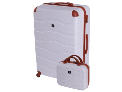 Cestovní kufr BERTOO Firenze - bílý set 2v1 3XL