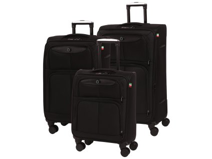 Cestovní kufr BERTOO Bolzano - černý set 3v1
