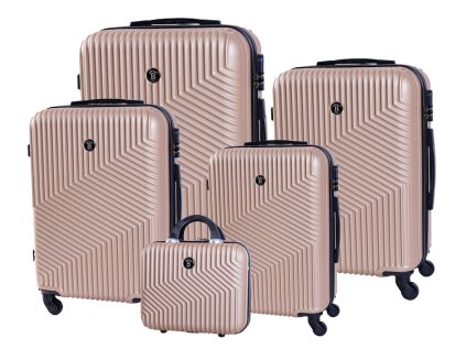 Cestovní kufr BERTOO Milano - champagne set 5v1