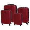 Cestovní kufr BERTOO Milano - červený set 4v1