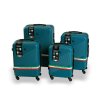 Cestovní kufr BERTOO Milano - zelená set 4v1