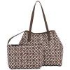 Kabelka GUESS WG931828 brown multi logo