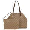 Kabelka GUESS SG931829 latte logo brown