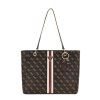 Kabelka GUESS QS787925 Brown logo