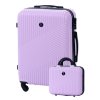Cestovní kufr BERTOO Milano - světle fialový set 2v1 XXL