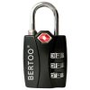 Visací zámek TSA BERTOO - černý