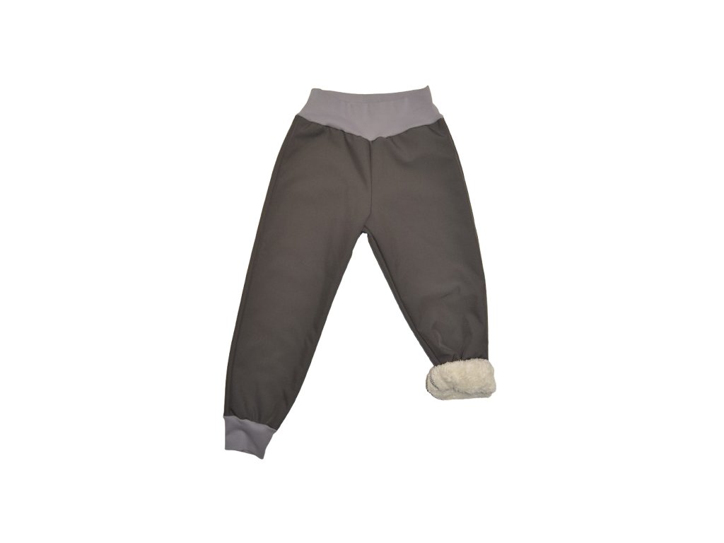 softshellové nohavice baranček šedé