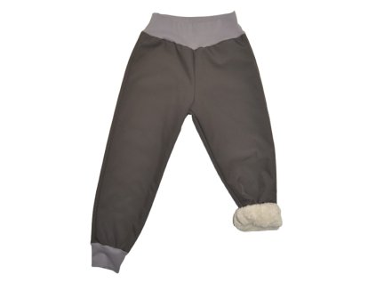 softshellové nohavice baranček šedé