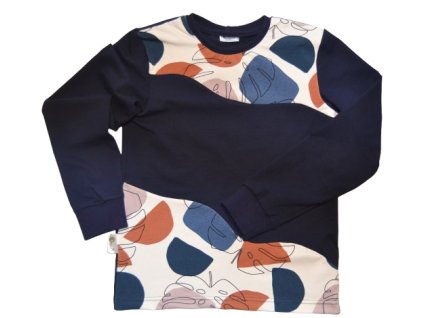 Tričko modré vlnky 122/128