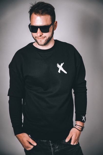 Mikina LINE NO.1 černá unisex OVERSIZE